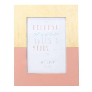 Image of Pink Wooden Geo Frame