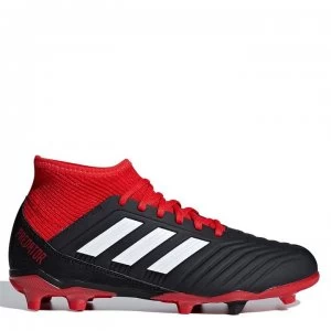 Image of adidas Predator 18.3 Childrens FG Football Boots - Black/Wht/Red