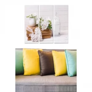 Image of MDF7410096 Multicolor Decorative MDF Painting (3 Pieces)