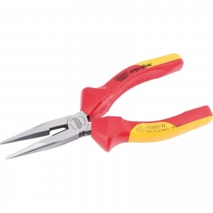 Image of Draper Expert Ergo Plus VDE Insulated Slimline Long Nose Pliers 160mm