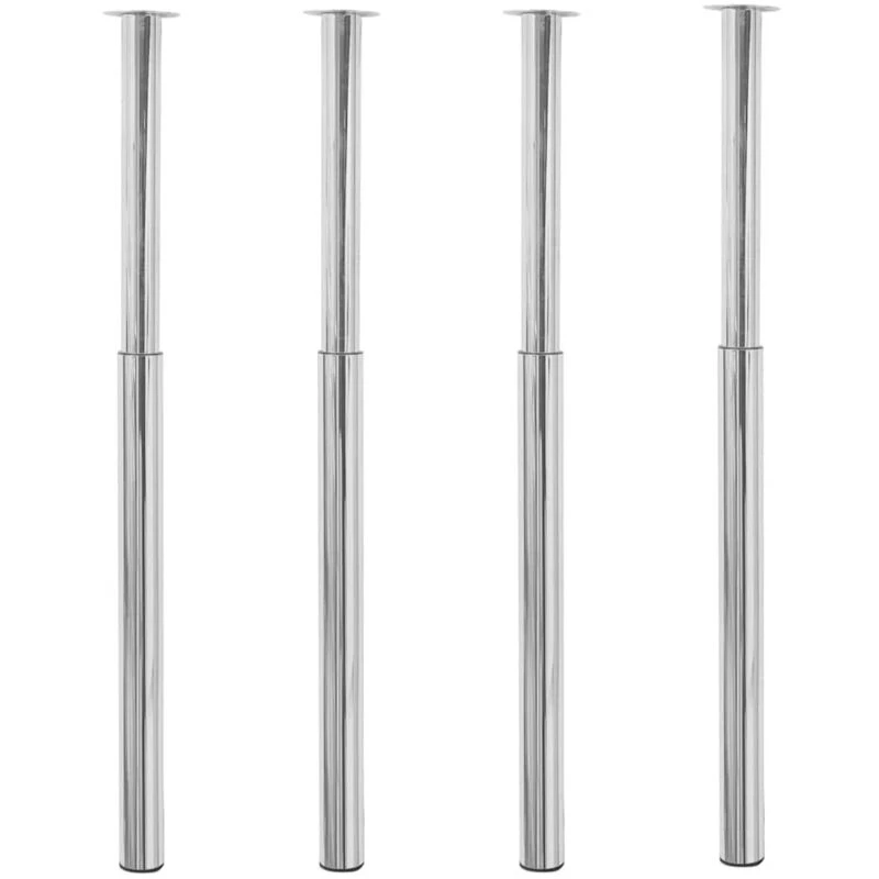 Image of VIDAXL Telescopic Table Legs 4 pcs Chrome 710 mm-1100 mm Vidaxl 8719883873244