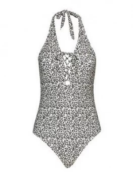 Image of Dorothy Perkins Leo Lace Up Swimsuit - Black
