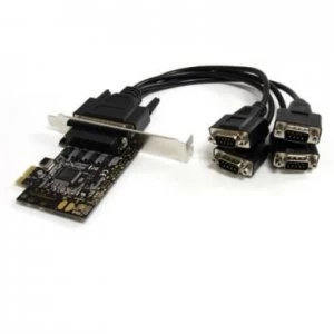 Image of StarTech 4 Port RS232 PCI Express Serial Card w/ Breakout Cable