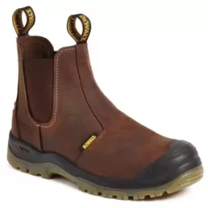 Image of DEWALT Mens Leather Safety Boots (7 UK) (Brown) - Brown