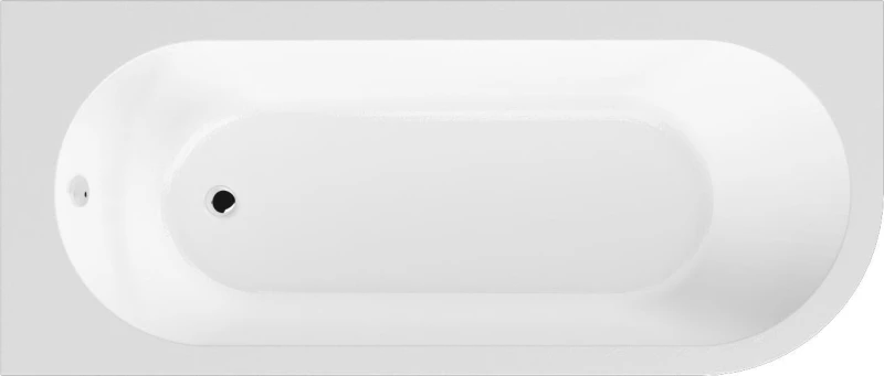 Image of Balterley Left Hand Back to Wall Corner J Shaped Bath Tub and Panel 1700mm White