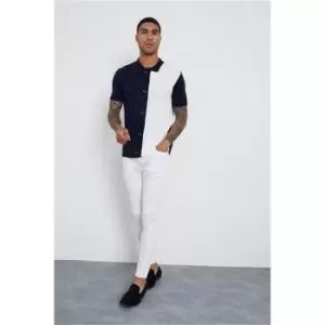 Image of I Saw It First White Denim Biker Skinny Jeans - White