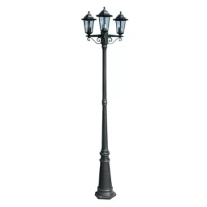 Image of VidaXL Garden Light Post 3-arms 215cm Dark Green/Black Aluminium