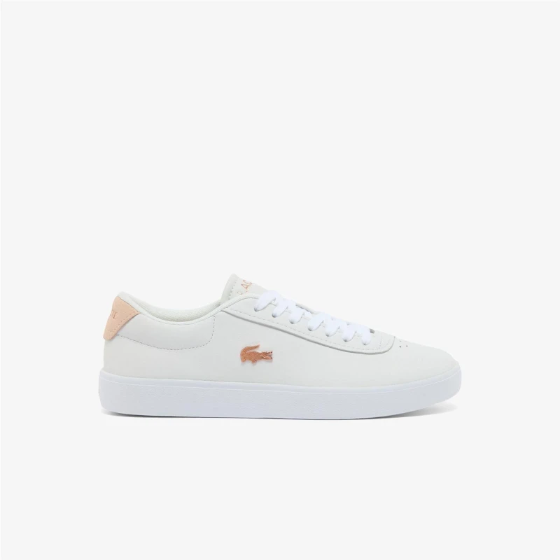 Image of Lacoste Baseshot Evo Trainers White Pink female UK 3