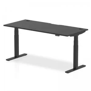 Image of Air Black Series 1800 x 800mm Height Adjustable Desk Black Top with