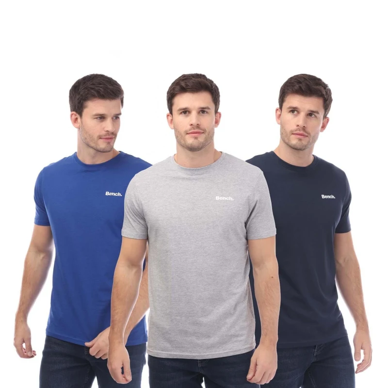 Image of Bench Beau 3 Pack T-Shirt - Blue Blue S