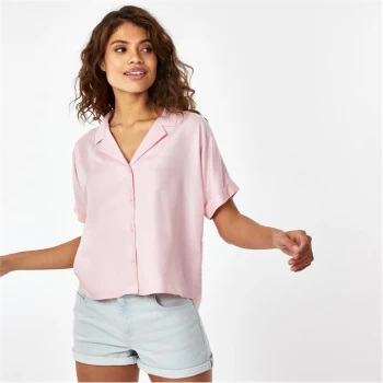 Image of Jack Wills Boxy Revere Shirt - Pink