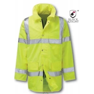 Image of Black Knight Large Geraint 3/4 High Visibility Jacket - Yellow