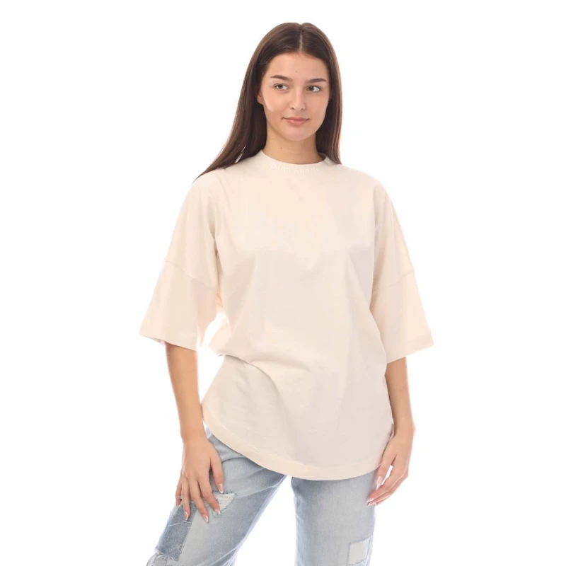 Image of Palm Angels Classic Logo Loose T-Shirt - Cream Cream 8