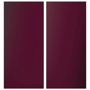 Image of Cooke Lewis Raffello High Gloss Aubergine Corner base door W925mm Set of 2