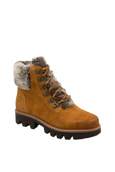 Image of Ravel Suede Ventry Flat Ankle Boots - Tan, Brown, Size 3, Women