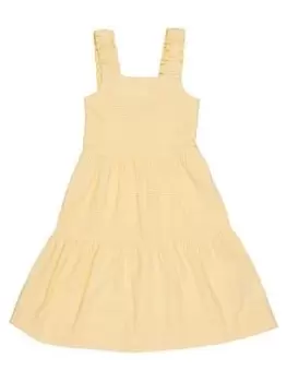 Image of Barbour Girls Mia Dress - Yellow, Yellow, Size 14-15 Years, Women