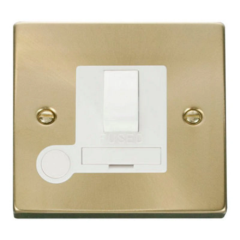 Image of SE Home Satin / Brushed Brass 13A Fused Connection Unit Switched With Flex Gold unisex