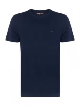 Image of Mens Michael Kors Regular fit sleek MK logo t shirt Blue