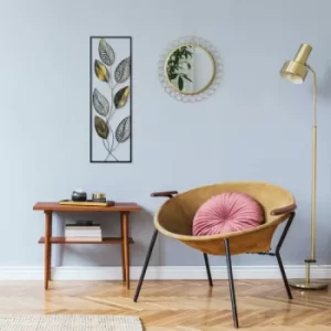 Image of Metal Art Leaf Multicolor Decorative Metal Wall Accessory