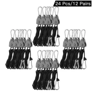 Image of Light Hangers Adjustable, Rope Clip Hanger 12-pair 1/8 Inch 6-feet Rope Ratchets