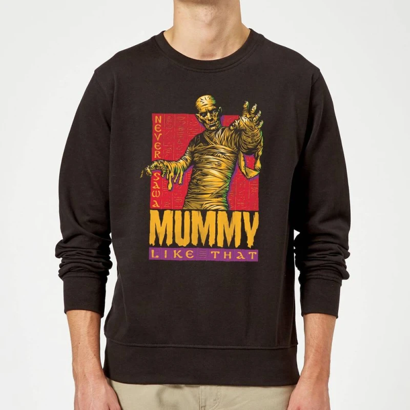 Image of Universal Monsters The Mummy Retro Sweatshirt - Black - L