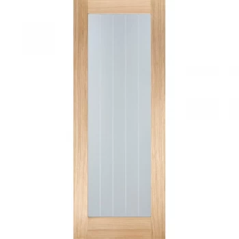 Image of LPD Mexicano Unfinished Oak Pattern 10 Glazed Internal Door - 1981mm x 762mm (78 inch x 30 inch)
