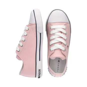 Image of Tommy Hilfiger Childrens Vincent Low Top Trainers - Pink