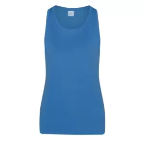 Image of AWDis Just Cool Womens/Ladies Girlie Smooth Sports Sleeveless Vest (L) (Sapphire Blue)