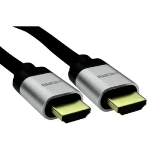 Image of TruConnect 16-1765 3m 8K HDMI 28AWG Silver Hood Black Braided Cable