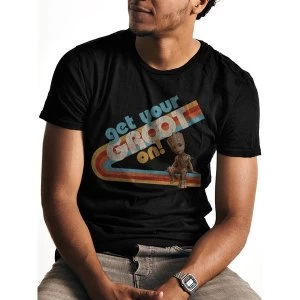 Image of Guardians Of The Galaxy 2 - Get Your Groot On Mens X-Large T-Shirt - Black