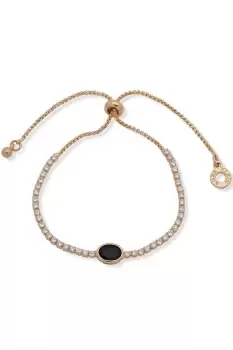 Image of Br Stone Slider- Gld/jet/cry Bracelet - 01B00380