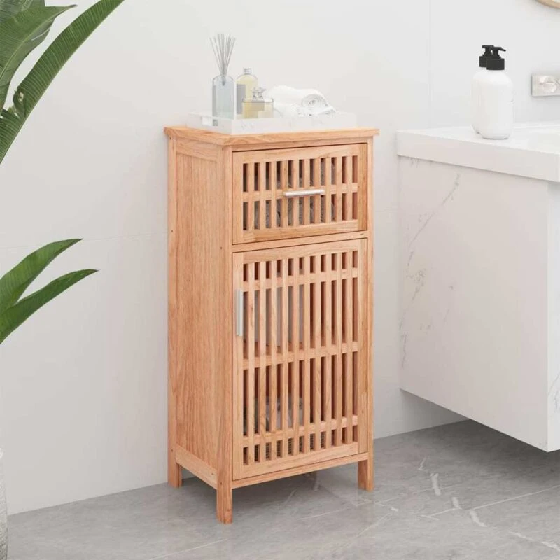 Image of VIDAXL Vidaxl - Bathroom Cabinet 42x29x82cm Solid Wood Walnut 8720287220350