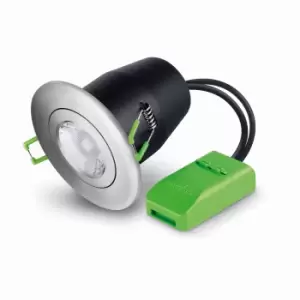 Image of JCC Fireguard NG Mains Twist and Lock Unlamped Downlight Tilt IP20 Brushed Nickel - JC010023-BN