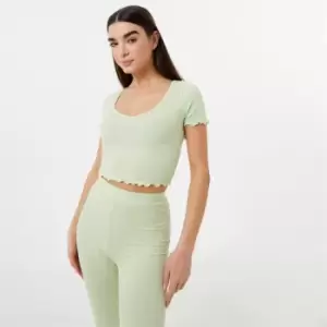 Image of Jack Wills Lettuce Hem Tee - Green