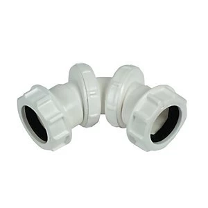 Image of FloPlast WC15 40mm Unicom Compression Waste 0 Deg - 90 Deg Adjustable Bend