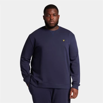 Image of Mens Crew Neck Sweatshirt - Navy - Plus - XXXXXL