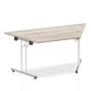 Image of Impulse Folding Trapezium Table 1600 Grey Oak