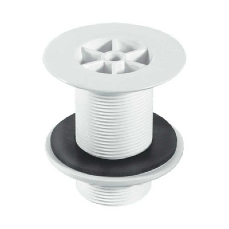 Image of Mcalpine Shower Waste: 85mm White Plastic Flange X Tail: Backnut Model Ws3