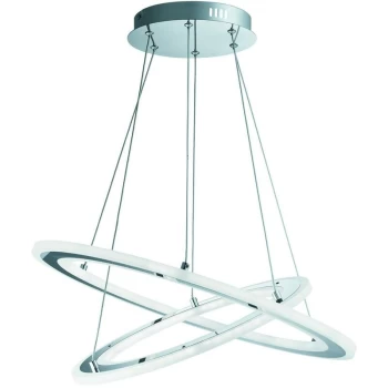 Image of Searchlight Solexa - Integrated LED Ceiling Pendant Light Chrome