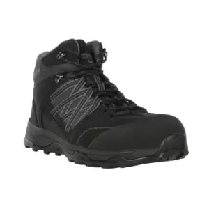 Image of Regatta Mens Claystone Safety Boots (9 UK) (Black/Granite)