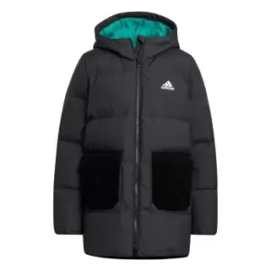 Image of adidas Badge of Sport Long Length Down Jacket Kids - Black