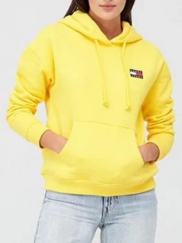 Image of Tommy Jeans Tommy Badge Hoodie - Yellow