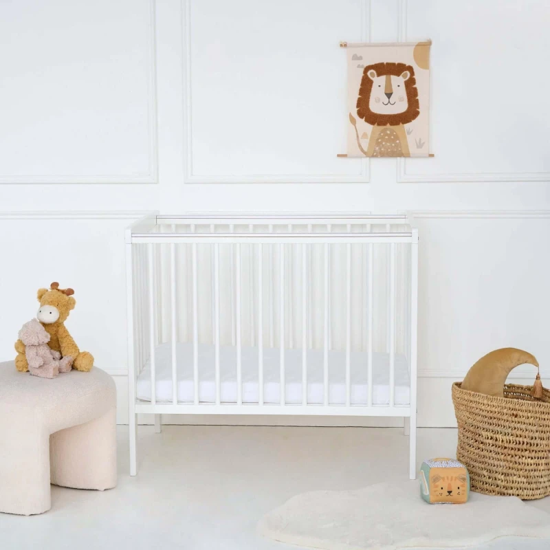 Image of Clair De Lune East Coast Space Saver Cot with Mattress - White White unisex One Size