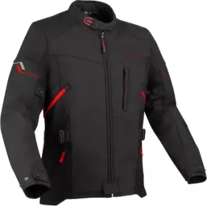 Image of Bering Cobalt Motorcycle Textile Jacket, black-red, Size XL, black-red, Size XL