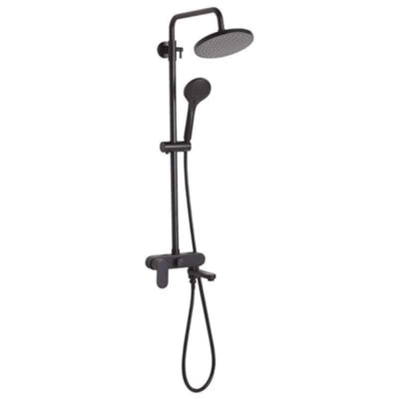 Image of Beliani Mixer Shower Set With Rainshower Gurara Black