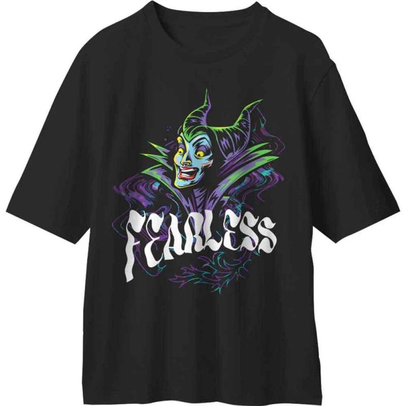Image of Disney Sleeping Beauty Fearless Maleficent T Shirt Black unisex