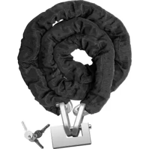 Image of VEVOR Heavy Duty Chain Lock, 79" Long Chain Security Chain and Lock Kit, 0.4" Premium Case-Hardened Chain Pure Brass Lock Core with 3 Keys, Fit for