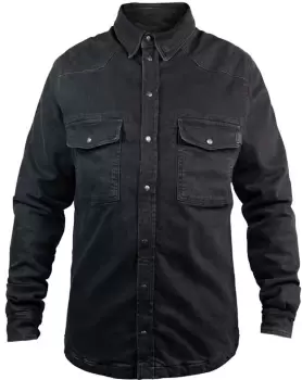 Image of John Doe Motoshirt XTM Denim Motorcycle Shirt, black, Size S, black, Size S