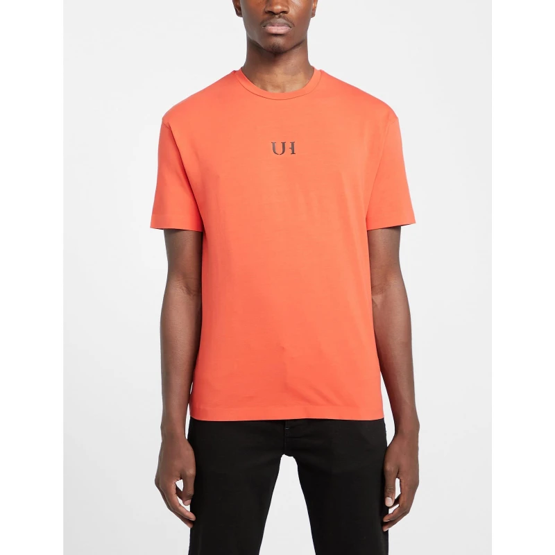 Image of Unlike Humans Central Logo T-Shirt - Orange Orange S
