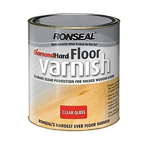 Image of Ronseal Diamond Hard Floor Varnish - Clear Gloss 2.5L